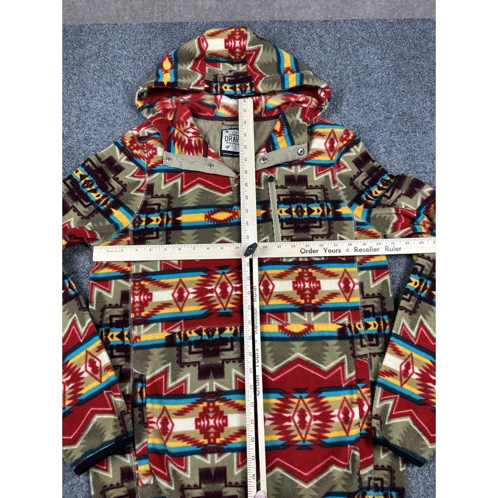 Dravus Hoodie Multi Colored Aztec Geo Southwestern Fleece Jacket Men's Medium - Picture 3 of 7